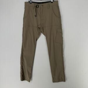 PrAna Men Pants Size 30 Brown From the Experience Hike Outdoors Pocket Belt 31